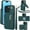 Green, variant on Allytechgroup Case for iPhone 16 Pro Max with Credit Card Slot, Built-in Shoulder Strap Stand PU Leather Wallet RFID Blocking Phone Case Shockproof Protective for iPhone 16 Pro Max, Apricot