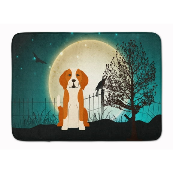 Halloween Scary English Foxhound Machine Washable Memory Foam Mat