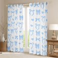 thumbnail image 2 of Manfei Blue Bowknot Curtains Pack of 2 (42x84 Each) for Boys Girls, Cute Love HeartCurtains Blackout, 2 of 6