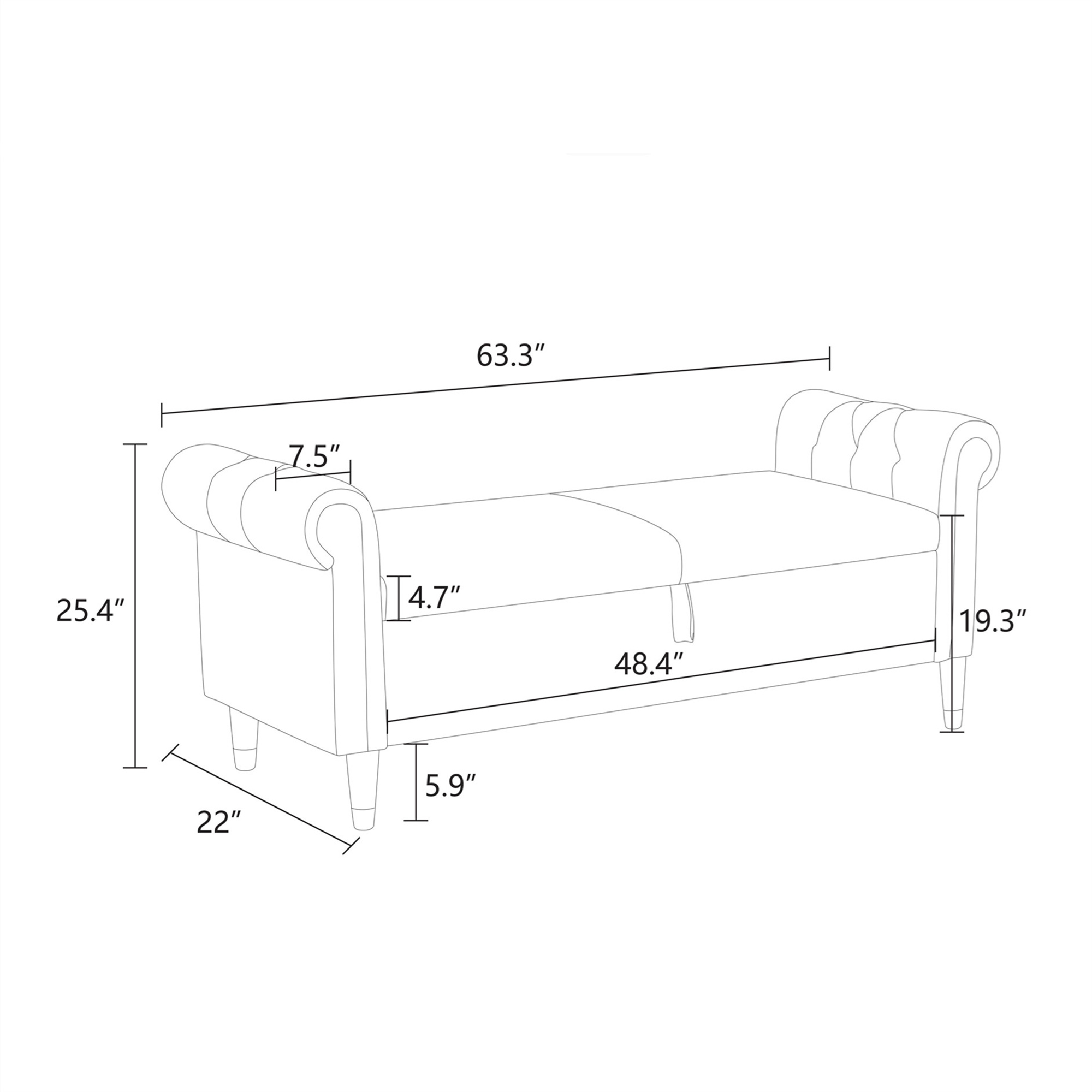 Aukfa 64 inch Oversized Storage Ottoman Bench, Lift Top Storage Chest for Bedroom, Sherpa, Blue