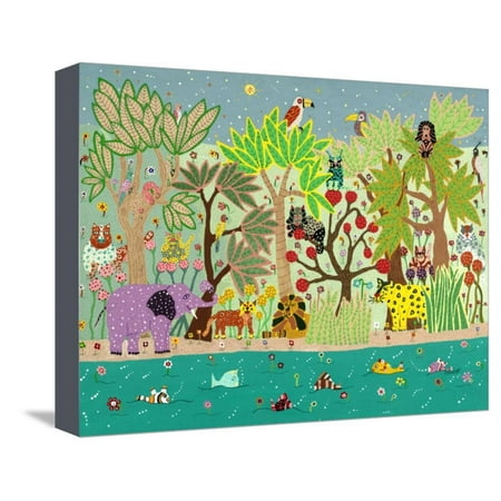 Jungle Beasts Stretched Canvas Print Wall Art By David