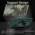 thumbnail image 7 of Allytech OnePlus Nord N200 5G Case 2021, Rugged Military Grade Protective Shockproof Build-in Kickstand Back Clamp Anti-scratch Case Cover Shell for OnePlus Nord N200 5G - Darkgreen, 7 of 7