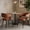 Brown, variant on Modern Kitchen Chair Set of 4, Upholstered Faux Leather Dining Chairs with Curved Back, Easy Assembly for Dining Room Restaurant Cafe, Gray