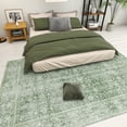 thumbnail image 4 of ZENELESS Washable Area Rug,5x7 Ultra-Thin Non-Slip Soft Carpet for Living Room Bedroom Bathroom Home Office,Green, 4 of 7