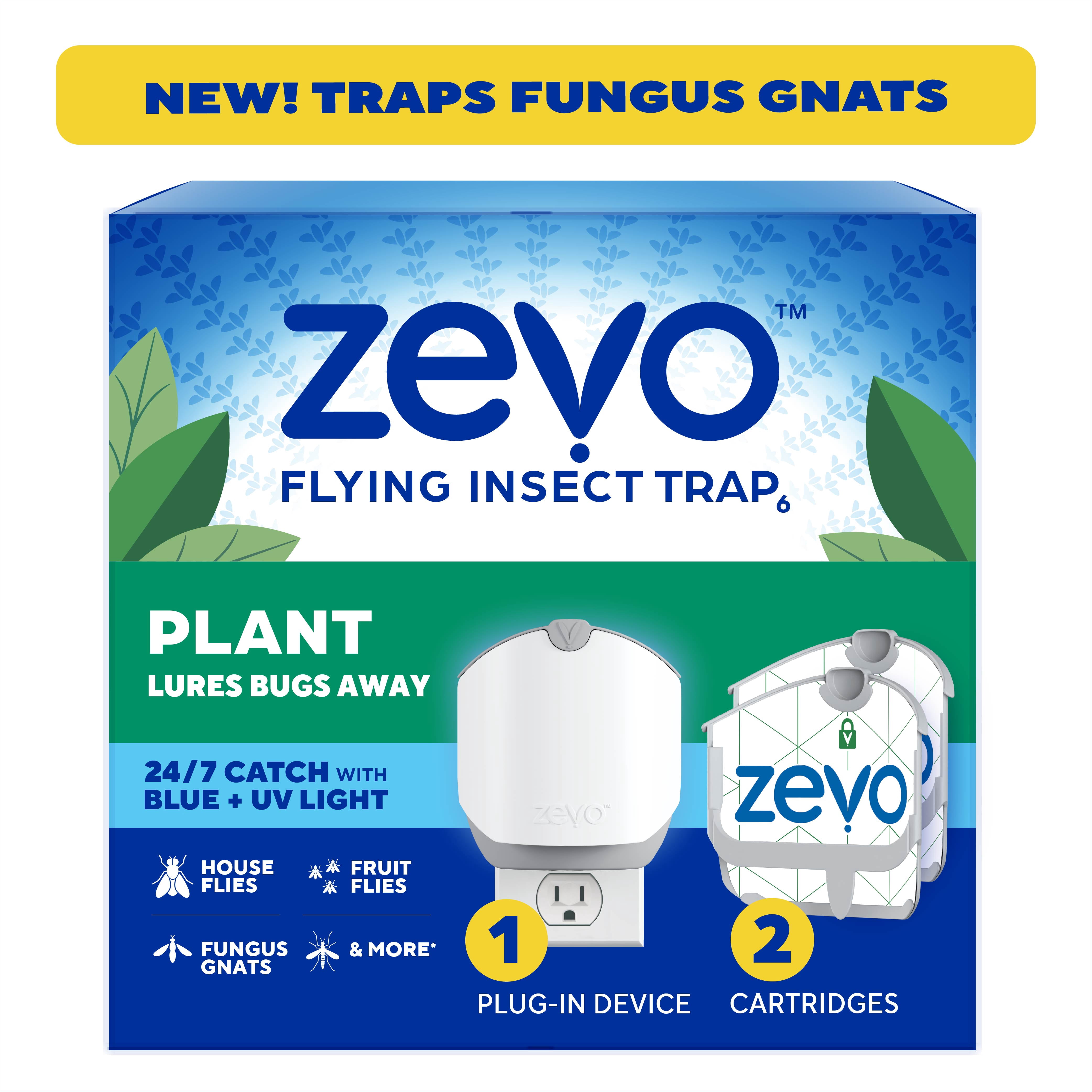 Zevo Plant Flying Insect Trap Bundle - 1 Plug In Device & 5 Refill