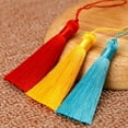 thumbnail image 4 of U8MO 2X 3'' Short Thin Ice Silk Earrings Tassel Trim Pendant Jewelry Making DIY-15# khaki-2pcs, 4 of 7