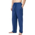 thumbnail image 2 of Bintangor Mens Pajama Sleep Pants 100% Cotton Knit Lounge Wear Long Skyblue XL, 2 of 3
