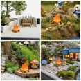 thumbnail image 3 of OUNONA 9 Pcs Resin Campfire Ornaments Fake Fire Logs Multi Waterproof For Garden Decor, 3 of 8
