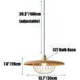 thumbnail image 5 of Wood Pattern Metal Cage Pendant Lighting for Kitchen Island, Nordic Style Farmhouse Pendant Light Fixture, Single Industrial Rustic Pendant Lamp, Simple Pendant Light for Dining Room, 5 of 5