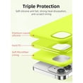 thumbnail image 4 of Compatible for iPhone 12 Case and iPhone 12 Pro Case 6.1 Inch with Silicone Shockproof Protective Slim Phone Case for iPhone 12/12 Pro with [Soft Touch Microfiber Lining]-Fluorescent Yellow, 4 of 14