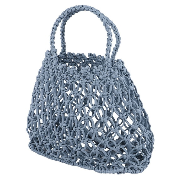 WORGEOUS 1pc Hollowed-out Knitting Large Capacity Handbag for Fashionable Women (Blue Haze)