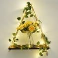 thumbnail image 4 of DJN Up to 70% Off Desktop Ornament LED Strip Wall Hanging Shelves 2PCS Artificial Macrame Shelf Wood Floating Hanging Plant Shelves For Home Wall Decor Wood Yellow One Size, 4 of 7