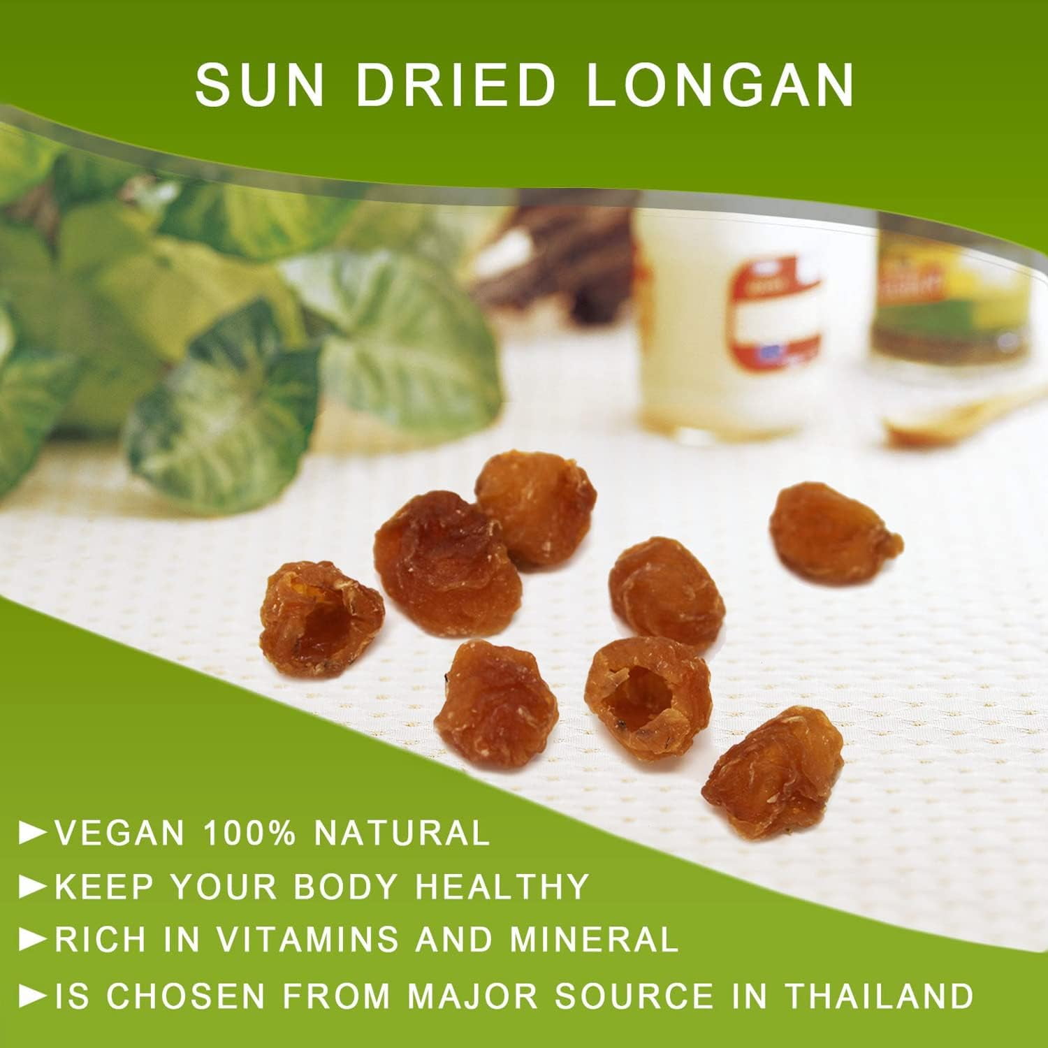Natural Dried Longan Fruit 100% Fruit Meat,Thailand sun dried longan Dried Longan 5 Pound