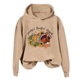thumbnail image 1 of Thanksgiving Women's Printed Casual Hoodie With Pocket And Adjustable Drawstring, 1 of 3