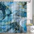 thumbnail image 6 of Blue Marble Bathroom Shower Curtain Set with Hooks 72X84in, 6 of 6