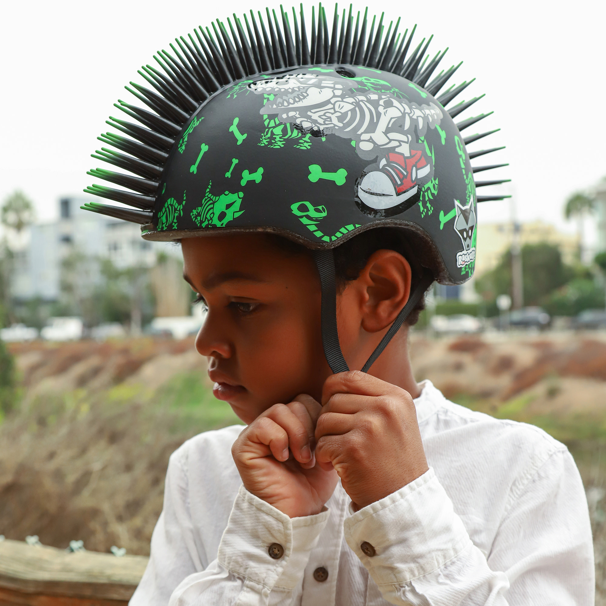 Raskullz Radasaurus Mohawk Helmet, Green, Ages 3-5 photo 6