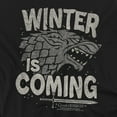 thumbnail image 2 of Game of Thrones Winter is Coming Women's T Shirt,Black, Large, 2 of 6