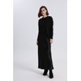 thumbnail image 4 of AS Elegance-top de punto de estilo suelto para mujer, falda de satén de acetato de lujo de alta calidad, 4 of 4