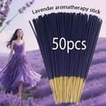 thumbnail image 5 of 50pcs Lavender Incense Sticks - Natural Wood Incense with Elegant Purple & Golden coloring, Long-Lasting Calming Aroma for Yoga, Meditation, Home, Office, Spa - Air Purifying, 5 of 5