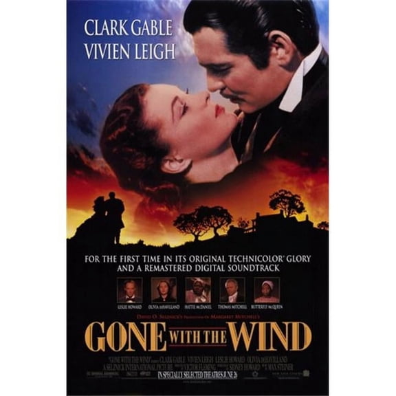 Posterazzi MOV210417 Gone with the Wind Movie Poster - 11 x 17 in.