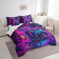 thumbnail image 2 of Erosebridal Graffiti Gaming Bedding Comforter Set for Teen Boys, Video Game Themed King Bedding Sets, Gamepad Reversible, 7 Pieces, 2 of 6