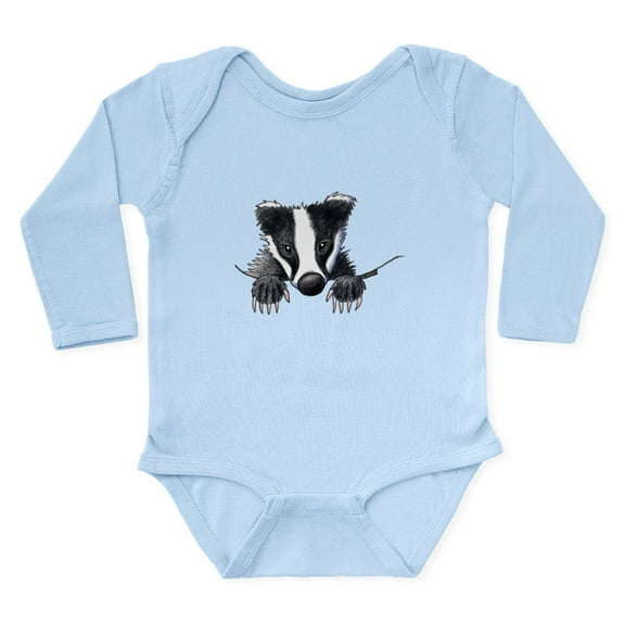 CafePress - Pocket Badger Body Suit - Long Sleeve Cotton Baby Bodysuit