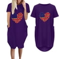 thumbnail image 2 of Vestido suelto de manga corta informal con estampado de bandera de moda de verano para mujer con bolsillo y cuello redondo Pompotops  ghjkhdj11909, 2 of 5
