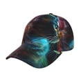thumbnail image 1 of Fotbe Neon Spectrum Cat Portrait Gorro Clásico de Béisbol, Gorra Ajustable con Broche Snapback, Gorro de Exterior de Algodón Suave, 1 of 6
