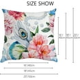 thumbnail image 2 of Pillowcase peacock floral flowers vintage 18x18 inch 2 pack Square Throw Pillow Covers Protector Pillow Sham Case with Zipper, 2 of 6