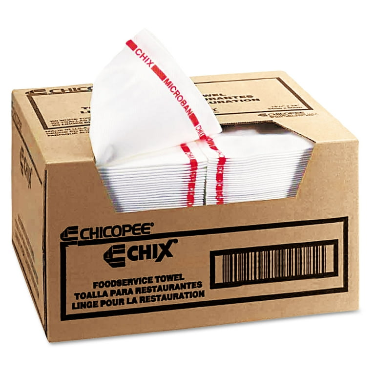 Reusable Food Service Towels, Fabric, 13 x 24, White, 150/Carton Reusable Food Service Towels, Fabric, 13 x 24, White, 150/Carton