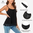 thumbnail image 3 of Joyshaper Camisoles for Women with Built in Bra Adjustable Spaghetti Strap Tank Top Lace Trim Extender Camisole Loose Fit S-3XL, 3 of 6