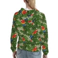 thumbnail image 7 of Sigee Parrots And Tropical Leaves for Women's Pullover Hoodie Sweatshirts Adult Casual Long Sleeve Sweatshirts ,Sizes S-2XL-X-Large, 7 of 7