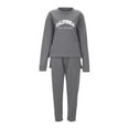 thumbnail image 3 of YUHAOTIN Brown Sweatsuit Women Women's Hooded Sports Suit with Pocket Sweatshirt and Long Pants Set Tracksuit Women 2 Piece Outfits Petite Silver Two Piece Set, 3 of 3