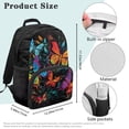 thumbnail image 7 of Yuyamidu Colorful Butterfly Kids Backpack for Girls 10-15, School Backpack for Kids, Lightweight Aesthetic Middle School Bookbag, 7 of 7