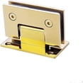 thumbnail image 4 of Bisagras para puerta de vidrio, accesorios para cuarto de ducha, bisagra para puerta de vidrio de 90 grados, para Clip de baño de acero inoxidable (cromo dorado), 4 of 5