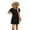 Black, variant on Women's Round Neck Short Sleeve Mini Dress 65% Rayon 30% Polyester 5% Spandex Lightweight Daytime Wear Daily Wear