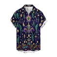thumbnail image 5 of MELDVDIB Mens Shirts Carnival Printed Loose Summer Tops Button-Up Turn-Down Collar Short Sleeve Beach Shirts with Pocket, 5 of 6