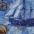 thumbnail image 5 of Orinice Items Nautical Coastal Shower Curtain,Sailboat Compass Lighthouse Beach Decor,Ocean Underwater Theme Shower Curtains for Bathroom,Waterproof Washable Polyester Shower Curtain, 69x72, 5 of 7
