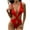 Red, variant on WREESH Womens One Piece Swimsuits Solid Color Swimwear Slim Swimsuit Bikini Straped Swimsuits Sleeveless Bathing Suits White