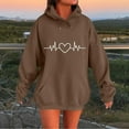 thumbnail image 5 of ShiShine Hoodies for Women Long Sleeve Love Printed Oversized Sweatshirts Drawstring Loose Fit Pullover Tops with Pocket, 5 of 5