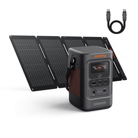Batería externa Jackery Explorer 240D 256Wh con panel solar de 40W