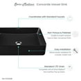 thumbnail image 3 of Concorde Rectangle Ceramic Vessel Sink, Matte Black, 3 of 10