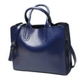 thumbnail image 4 of Sac à Main en Cuir Élégant pour Femmes avec Bandoulière Réglable Grande Capacité Bleu, 4 of 8