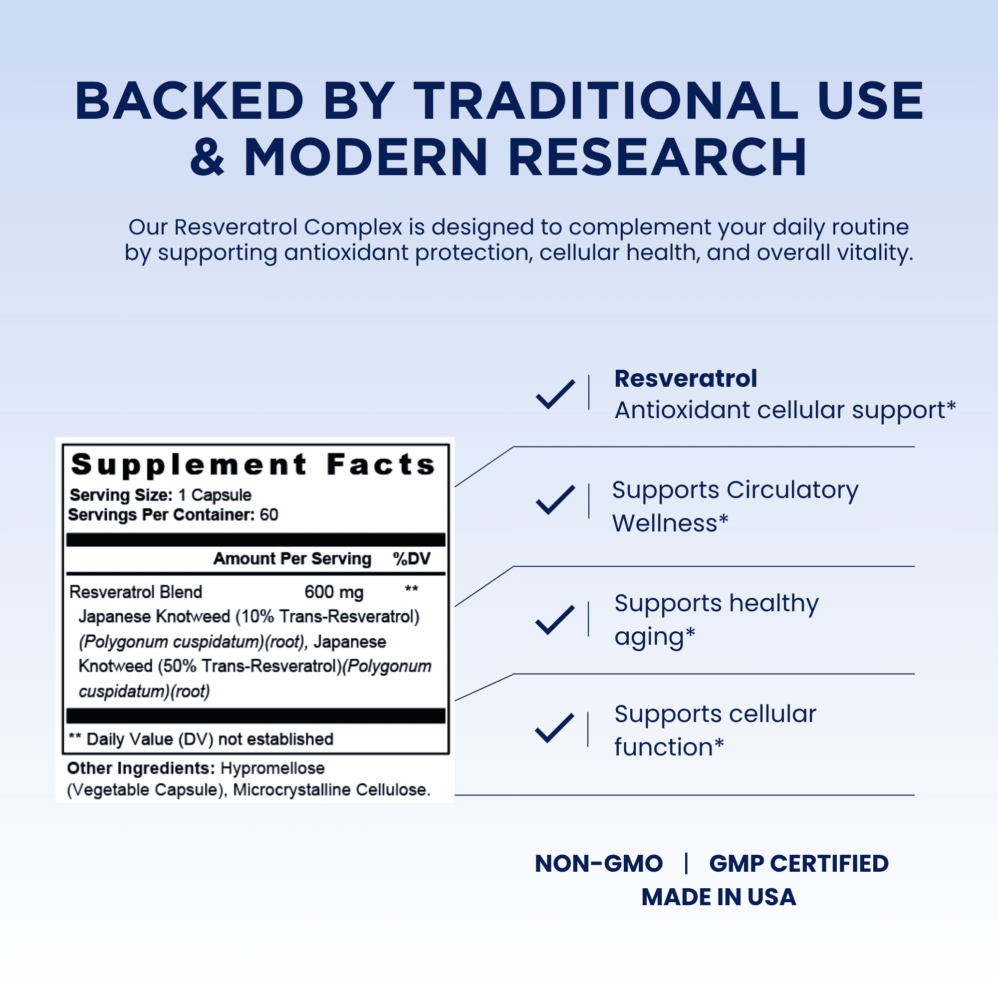 Pelican Resveratrol Complex – Advanced Antioxidant & Cellular Support Formula – 60 Capsules