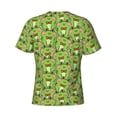 thumbnail image 6 of Vsdgher Cute Green Frog Print Men's Dry Fit Mesh Athletic Shirts Moisture Wicking Tennis T-Shirt Tops, 6 of 9