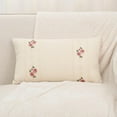 thumbnail image 4 of Qiweii Embroidered Rose Flower Pillows, Sofa Bed Lumbar Head Support Cushions, Simple Pillowcases Holiday Gifts, 4 of 6