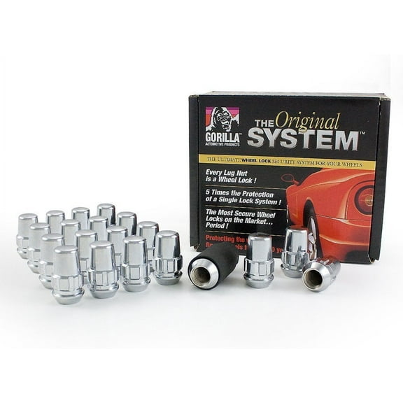 Gorilla Automotive 71633N "The System" Acorn Wheel Locks (12mm x 1.50 Thread Size) - For 5 Lug Wheels
