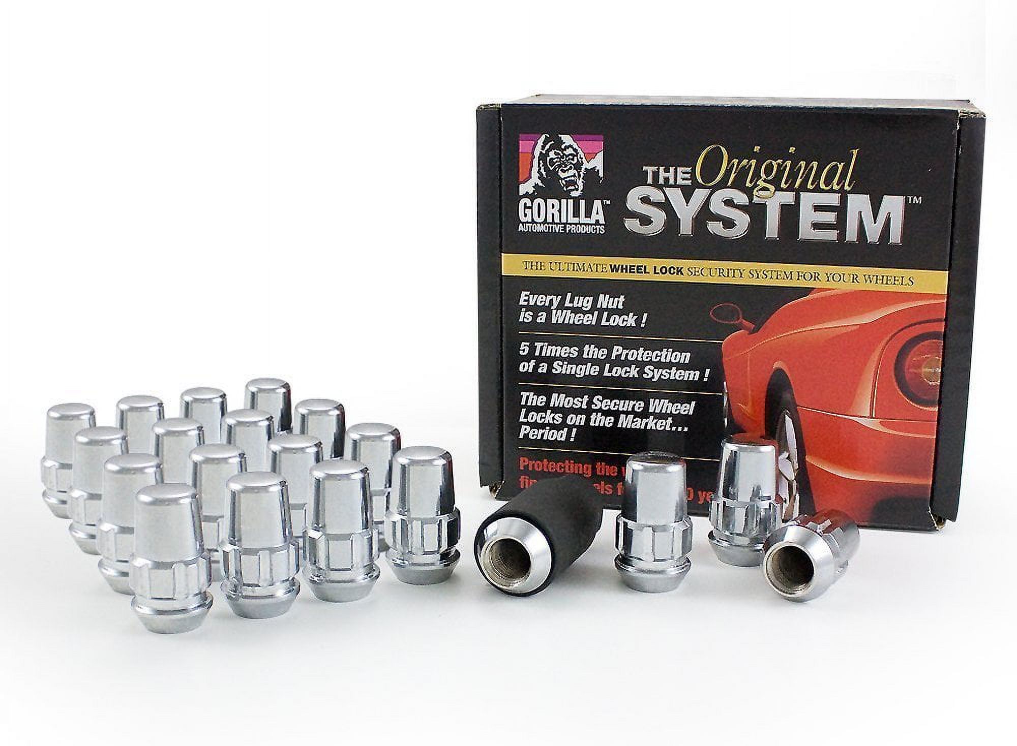 Gorilla Black Bulge Acorn Wheel Locks – 12mm X 1.25, 71621NBC, Set Of 4