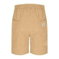 thumbnail image 5 of Vetsdori Cargo Shorts for Men Athletic Summer Short Pants Khaki Pockets,Workout Elastic Waist Relaxed Fit Corduroy Ropa Mens Shorts Casual, 5 of 5