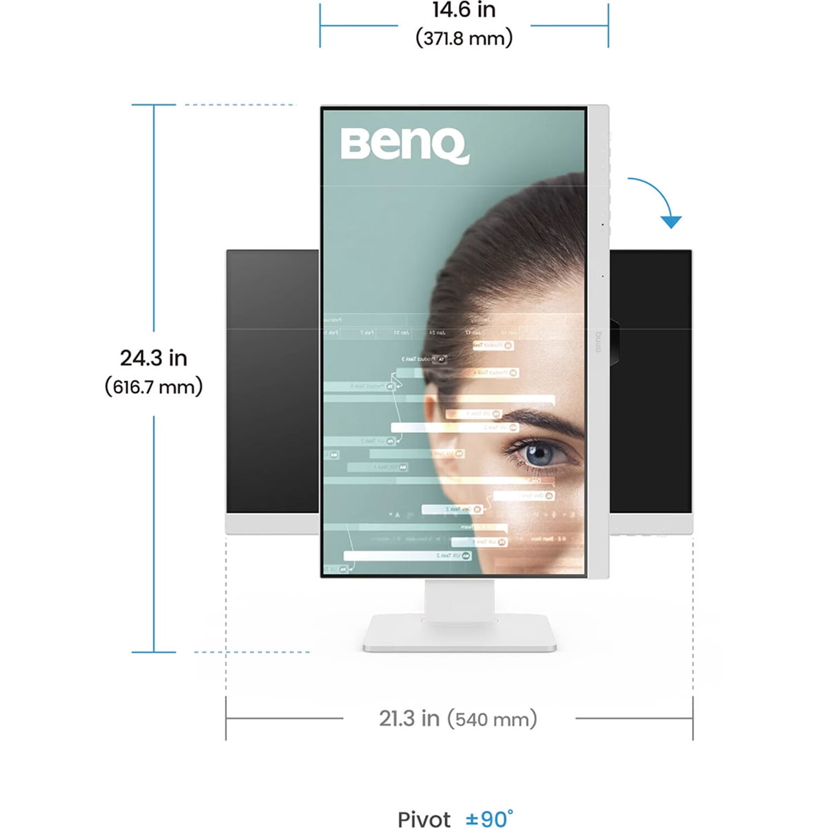 BenQ GW2486TC 23.8" 16:9 Full HD 100Hz USB-C IPS LCD Monitor, White